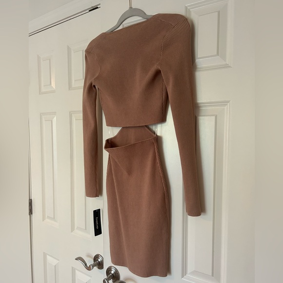 Bebe - Tan Ribbed Mini Dress - Picture 5 of 5